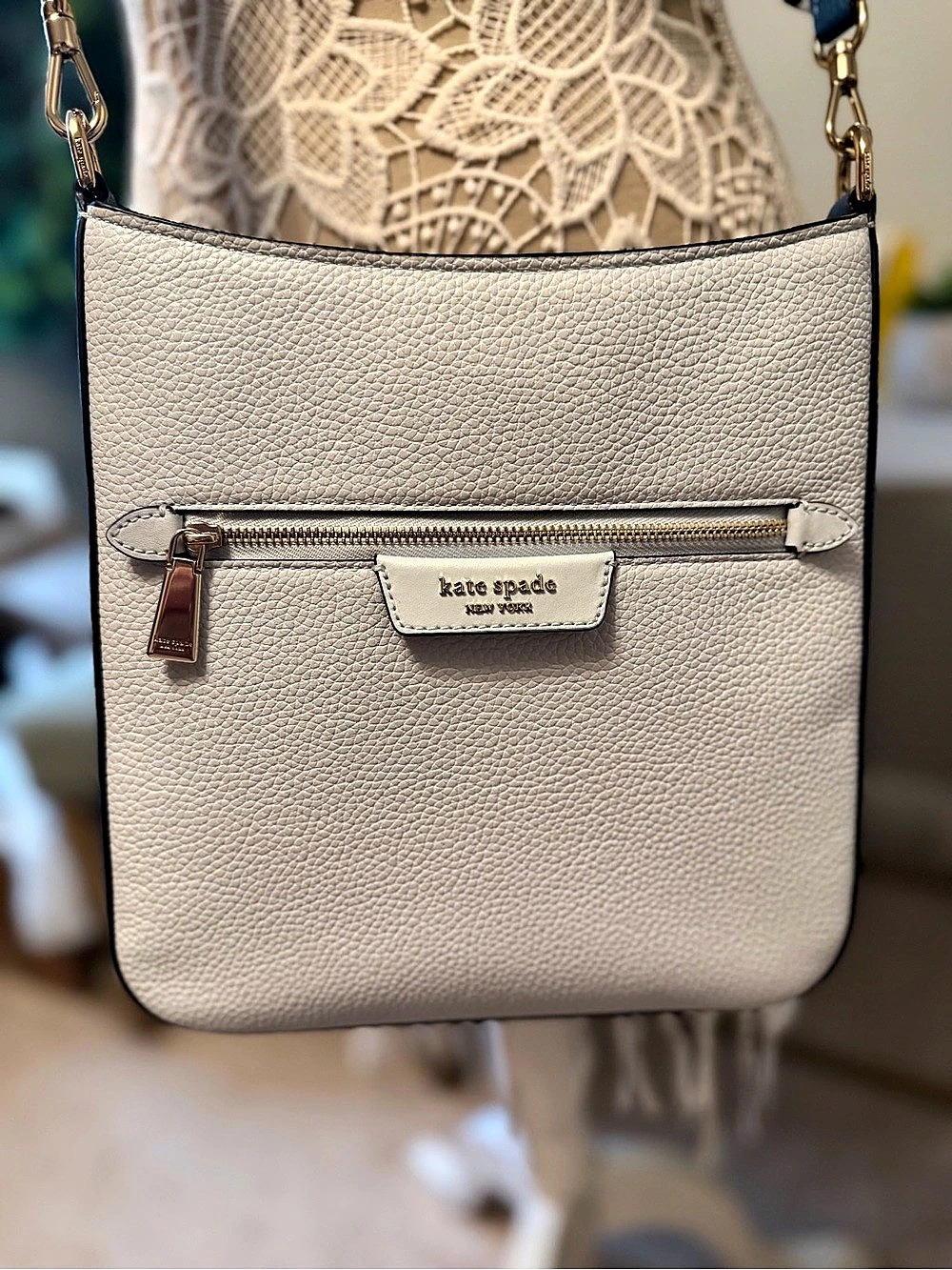 Kate Spade Crossbody Bag in White & Blue
